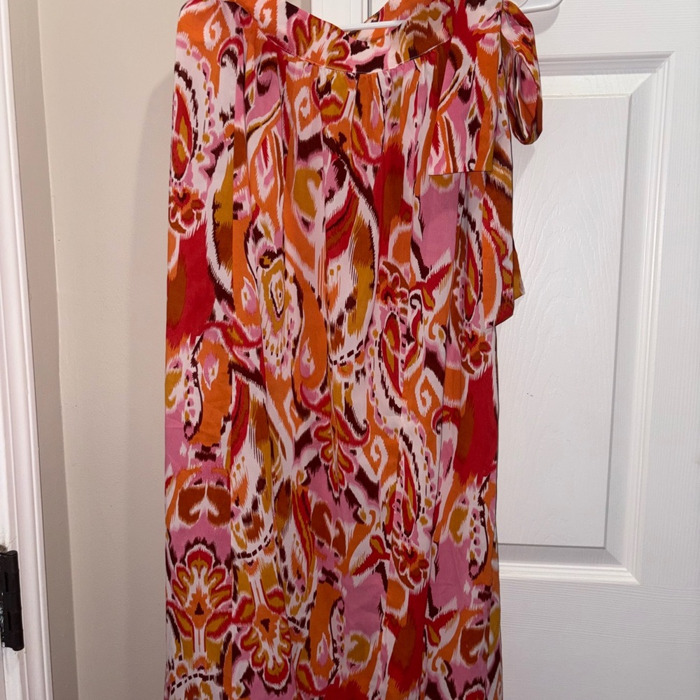 JODIFL One Shoulder Dress in Pink and Orange